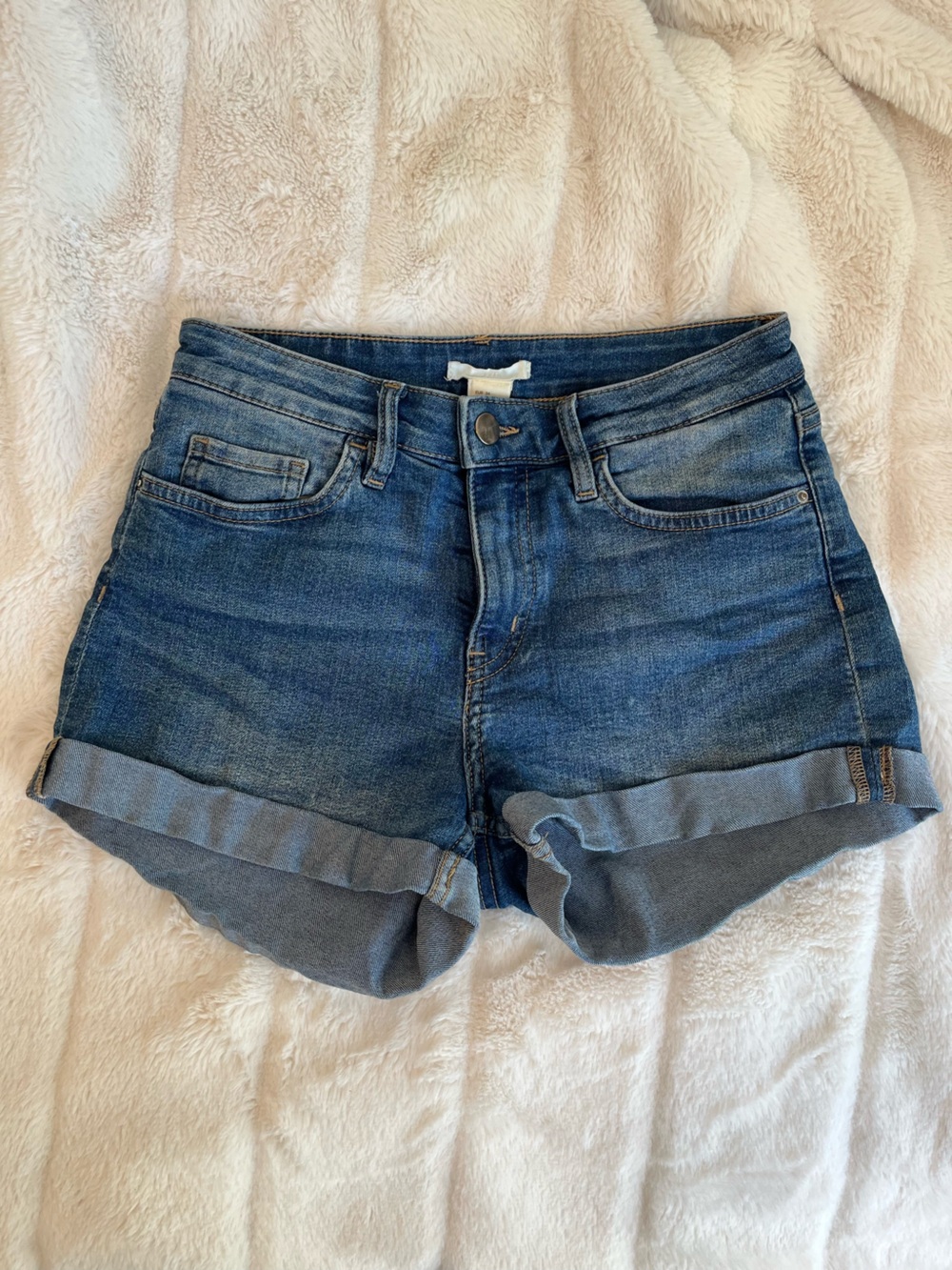 Classic Blue Denim Shorts